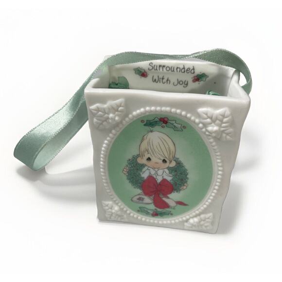 Enesco Precious Moments Surrounded With Joy Porcelain Gift Bag Friendship 1994 - Picture 1 of 10